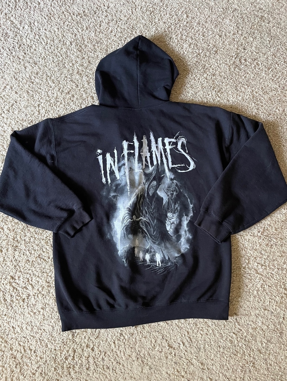 In Flames Foregone Black Zip-Up Hoodie Large
